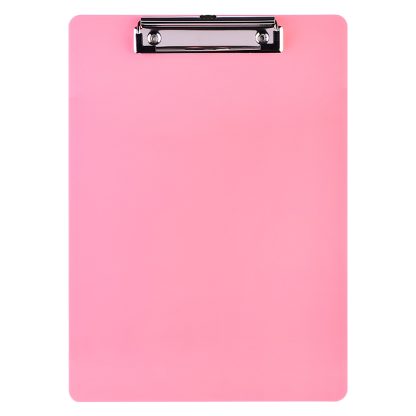 Клипборд пластиковый "Pastel" A4 (225x316 мм) толщина 2 мм, с выдвижным подвесом, в пластиковом пакете, непрозрачный розовый