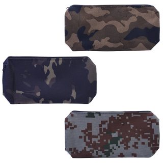 Пенал "Attomex. Camouflage" 20x7x3,5 см, прямоугольный для 50 предметов, на молнии, текстильный с рисунком, ассорти 3 дизайна