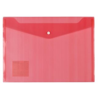 Папка-конверт с кнопкой 120 мкр. диагональ, красный Classic Lite А4