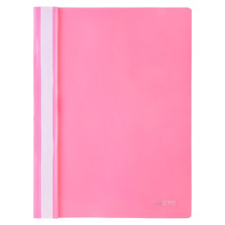 Папка-скоросшиватель "Pastel" A4 с прозрачным верхним листом, 120/180 мкм, пастельная розовая
