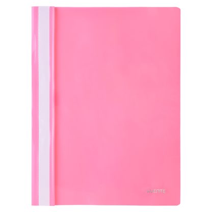 Папка-скоросшиватель "Pastel" A4 с прозрачным верхним листом, 120/180 мкм, пастельная розовая