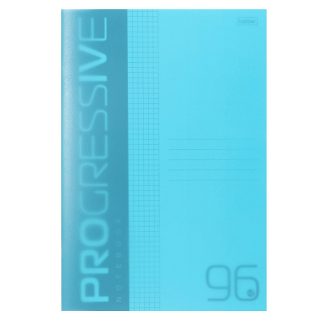 Тетрадь 96л линия А4 "Progressive" 65г/кв.м Пластиковая обложка на скобе бирюзовая