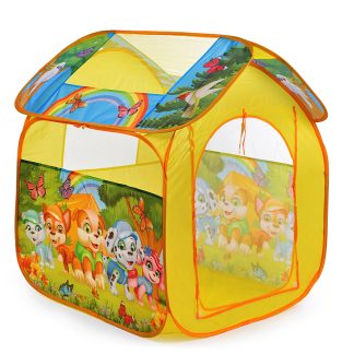 Палатка детская игровая "Щенки" 83х80х105см, в сумке