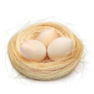Гнездо с яйцами (3 шт) под роспись