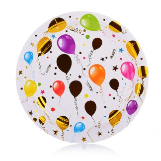 Тарелки (7''/18 см) Воздушные шарики, Разноцветный, Металлик, 6 шт.