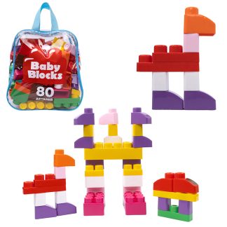 Конструктор пластиковый "Baby Blocks" 80 дет (сумка)