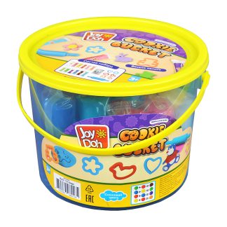 Масса для лепки набор Cookie bucket - Базовый набор, 7 аксессуаров ,12 пакетиков с тестом, (12 x 50 г.), 12 герметичных пакетов