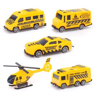 Набор машин "Городские спецслужбы" с вертолетом, в пакете