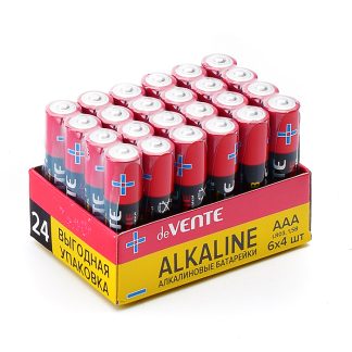 Батарейка "Alkaline" алкалиновая, AAA, LR03, 1,5В, 24 шт в термоусадочной пленке