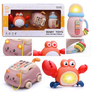Набор игрушек развивающих "Веселое детство" на батарейках, в коробке