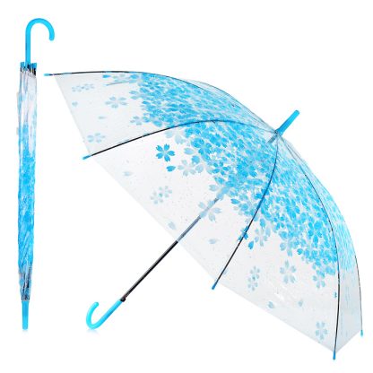 Зонт детский "Красивые цветы" (54см.) голубой