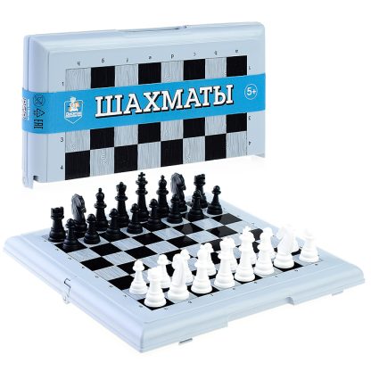 Игра настольная "Шахматы" в пласт.коробке (мал, сер)