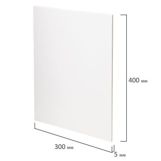 Пенокартон матовый белый 30x40 см, 1 л, толщина 5 мм, плотность 370 г/м², пластиковый пакет