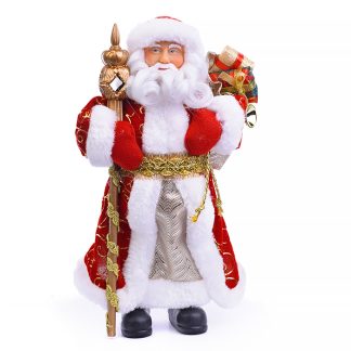 Новогодняя фигурка "Дед Мороз В красной шубке" (ПВХ, полиэстер)