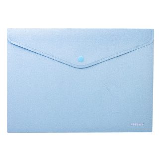 Папка-конверт на кнопке "Glitter Shine" A4 (320x230 мм) 350 мкм, фактура "песок" индивидуальная маркировка, фактура с блестками, сверкающий бирюзовый