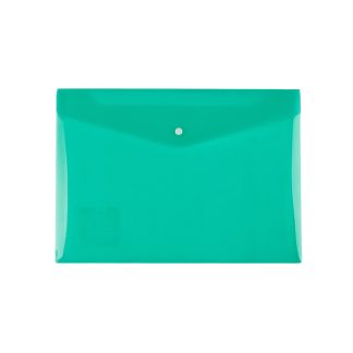 Папка-конверт с кнопкой  A4 120 мкм  песок, зеленый Classic