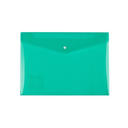 Папка-конверт с кнопкой  A4 120 мкм  песок, зеленый Classic