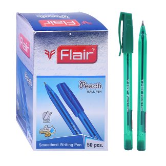 Ручка шариковая PEACH TRENDZ, пластик, 1.0мм, трехгранный корпус, зеленая, колпачок-цвет чернил